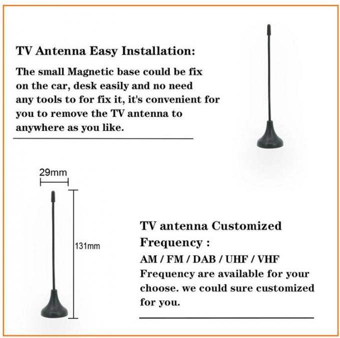 DVB-T/antena de TV interior inalámbrica de la antena portátil digital interior del dtv de Digitaces TV del T2