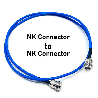 Conector NK a conector NK Cable RF coaxial azul todo cobre Alta temperatura alta frecuencia de comunicación señal masculina