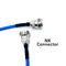 Conector NK a conector NK Cable RF coaxial azul todo cobre Alta temperatura alta frecuencia de comunicación señal masculina