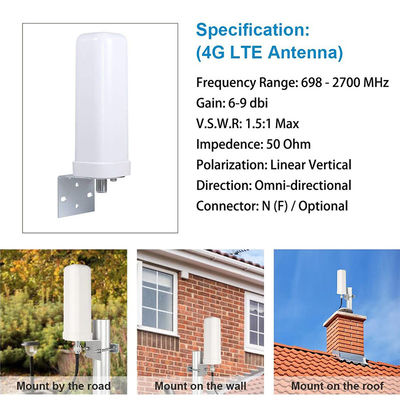 Antenna de aire libre 4g 5g a prueba de agua 698-3800Mhz frecuencia de banda ancha Alta ganancia Alta ganancia 4g 5g omni antena