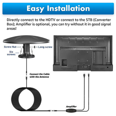 Televisión inteligente con señal de recepción aérea de 360 grados para camping, camper digital, autocaravana, camión, antena de viaje, TV RV, antena HDTV