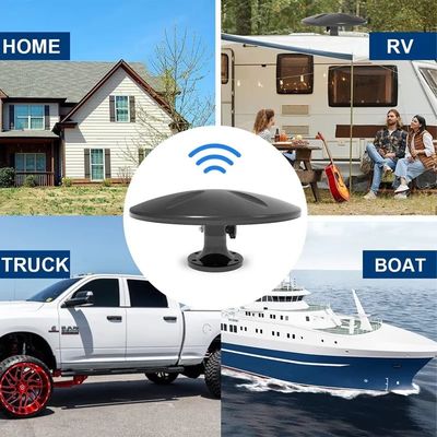 Televisión inteligente con señal de recepción aérea de 360 grados para camping, camper digital, autocaravana, camión, antena de viaje, TV RV, antena HDTV