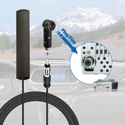 DIN Plug Adhesive Patch Automóvil Auto oculto AM FM Radio Antenna para el vehículo Camión Unidad de receptor estéreo