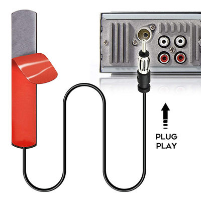 DIN Plug Adhesive Patch Automóvil Auto oculto AM FM Radio Antenna para el vehículo Camión Unidad de receptor estéreo