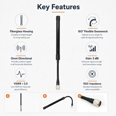 CS Antena táctica 433-510MHz Antenna de radio de dos vías de alta ganancia para UV-K5 UV-K58 UV-K6 y otras radios portátiles de dos vías