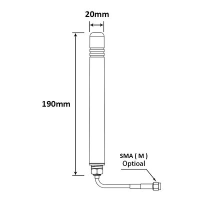 Nuevo diseño exterior IP68 impermeable Cabinet de montaje de tornillo Antena de alta ganancia 5G 4G LTE GSM 3G banda completa Omni Antena celular de caucho