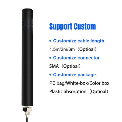 Nuevo diseño exterior IP68 impermeable Cabinet de montaje de tornillo Antena de alta ganancia 5G 4G LTE GSM 3G banda completa Omni Antena celular de caucho