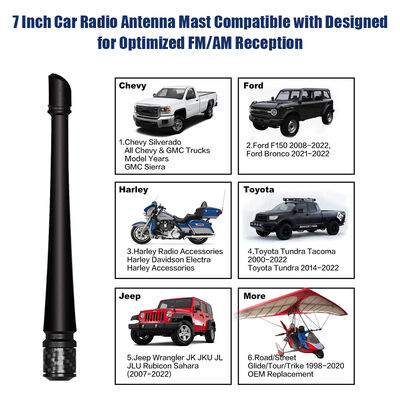 Antenna de radio de camioneta de recolección de caucho CB universal optimizada Reemplazo con rango de frecuencia de 7-50MHz Antenna de automóvil premium de ganancia de 5dBi
