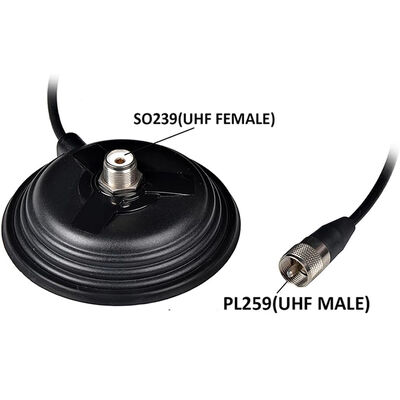 11CM Gran vaso de succión Base de magneto de la antena de radio de automóvil, 30.8lbs Montaje de magneto de alta fuerza de tracción para antenas de radio VHF UHF HF
