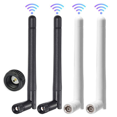 Antenas inalámbricas de goma duales de la comunicación de la antena 2.4GHz 5.8GHz del wifi de la banda con la antena masculina de ángulo recto de 3dBi SMA