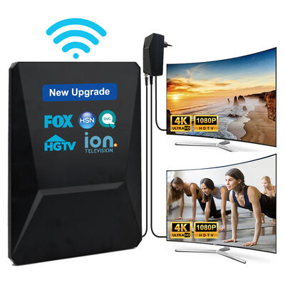 Nueva actualización de Smart HDTV Antenna Digital HD 4K 1080P Amplificado 30dbi Largo alcance UHF Canal libre Aéreo de plástico al aire libre