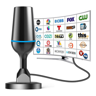 Antena de TV digital de interior de largo alcance 4K 1080p HDTV para todos los televisores inteligentes, admite canales locales, hecha de plástico